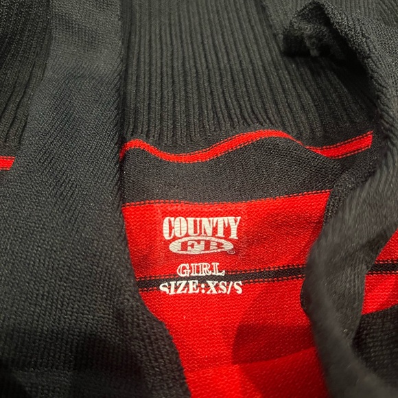 Women's Red and Black Striped Tank Top - Picture 4 of 4